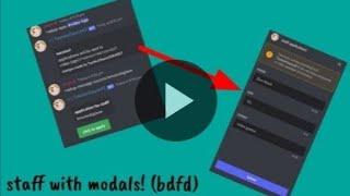 7th tutorial | Staff application command with the modals! (bdfd)