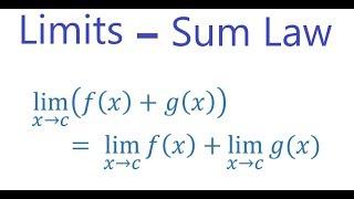 Limits: Sum Law