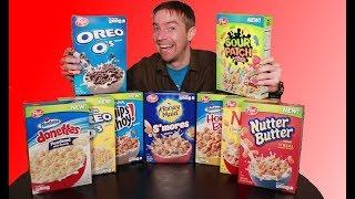 Cereal Mayhem! OREOs, Hostess Donettes, and More! Trying 9 Varieties of POST Cereal!