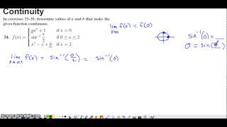 Making a Piecewise Function Continuous #34