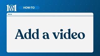 Add a video on WordPress.com