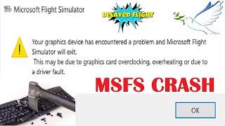 MSFS 2020 crashes or freezes . How to FIND FIX & FORGET .