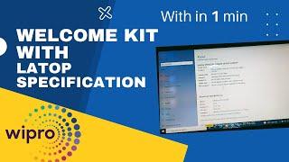 Wipro Welcome kit | Laptop Specification in Detail In 1 Min