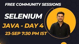 Free Community Session - Day 4 - Radio Button, Checkboxes, Dropdown In Selenium