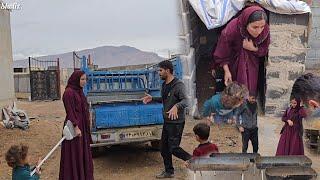 Building the Goat Shelter!  Hamid’s Family Gathers Materials, Straw & Fodder! 