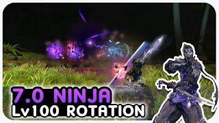 NINJA Level 100 Rotation Showcase | 2 Mins | Dawntrail Patch 7.0