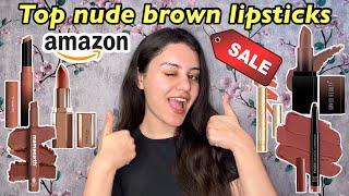 My top 5 brown nude lipsticks for Indian skin tones | Best for Daily & Office wear | Kp styles