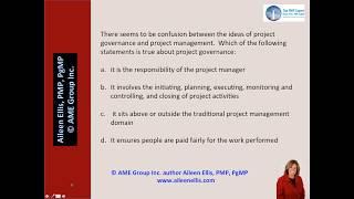 PMP® Exam Project Governance with Aileen Ellis