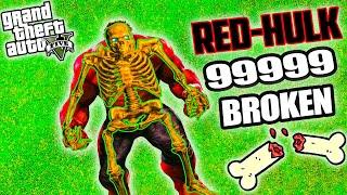 GTA 5: Breaking EVERY BONE As RED HULK In GTA V ! ( GTA 5 mods )