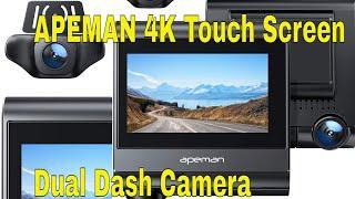 APEMAN 4K Touch Screen Dual Dash Camera Instillation