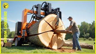 25 Fastest Automatic Firewood Processing Machine | World's Fastest Wood Cutting Chainsaw #8