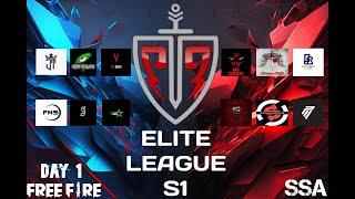 SSA FREE FIRE TOURNAMENT |FINALS DAY 2/3| ELITE LEAGUE SEASON 1