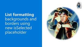 Microsoft Lists formatting backgrounds and borders using new isSelected placeholder