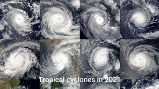 An animation of Tropical Cyclones in 2021