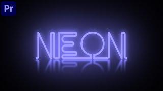 SUPER EASY Neon Text Effect | Premiere Pro Tutorial