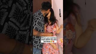 When You met her Twin sister for the 1st time |#viral #youtubeshorts #twinsisters  #mahesh_biswal
