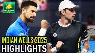 Novak Djokovic vs Botic Van De Zandschulp Round 2 Highlights | Indian Wells 2025