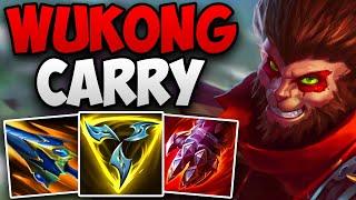 INSANE WUKONG JUNGLE SOLO CARRY IN KOREAN CHALLENGER! | CHALLENGER WUKONG JUNGLE GAMEPLAY | 14.24