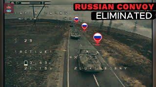 Ukrainian Forces Shred Russian Assault with Deadly Drone Strike! Take Out Entire Elite SQUAD Convoy