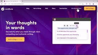 Wordtune: An online proofreading and editing tool (Free)