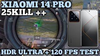 XIAOMI 14 PRO PUBG  || HDR ULTRA 120 FPS || SOLO V SQUAD 25++KILL