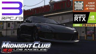 Midnight Club: Los Angeles - Zen 4 7950X - RTX 3090 - RPCS3 0.0.24-14217