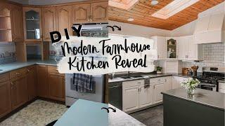 DIY Kitchen Makeover Reveal | Modern Farmhouse Kitchen Before And After
