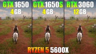 RTX 3060 vs GTX 1650 vs GTX 1650 Super : Ryzen 5 5600X - Test in 10 Games