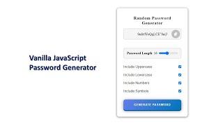 Random Password Generator Using HTML CSS and JavaScript | JavaScript Project | ProgrammingTT