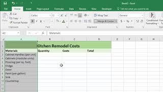 How To Format Subheadings and Columns and lists in excel