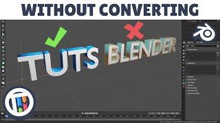 How to modify text WITHOUT converting to a mesh in Blender 2.8 Eevee | TutsByKai