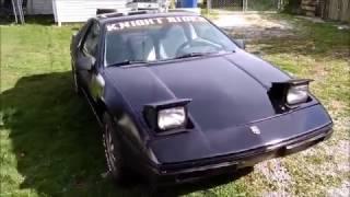 84 Pontiac Fiero Interactive talking car! - #IndyJarvis K.I.T.T. Ai installed