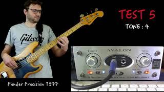 Avalon U5 Bass Test  come suonano i 6 toni su Fender Precision 77