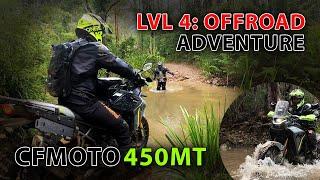 CFMOTO 450MT TORTURE TEST! First OFFROAD ride goes WRONG! Flooded Creeks & Crashes | IBEX 450