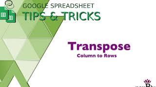 Transpose Column To Rows