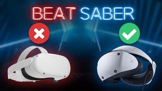 Beat Saber on PSVR 2 vs Quest 2