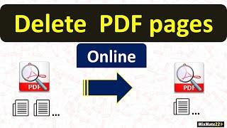 How to delete pages from PDF file online | Sodapdf online tools | mixmate22