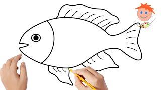 How to draw a fish #4 | Easy drawings