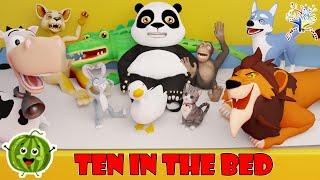 Ten in the Bed || Counting Song For Kids TB | Animal Sounds || Nursery Rhymes & Kids Songs || EduFam