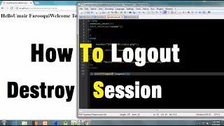 How To Logout, Destroy Session Using .php - SocialNewsia