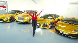 DUBAI’S RICHEST GOLD CAR COLLECTION !!!