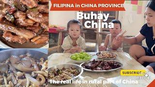 Buhay China/ The real life in China Province/ Filipina in China Province/Nilasing na Bebe/ mushrooms