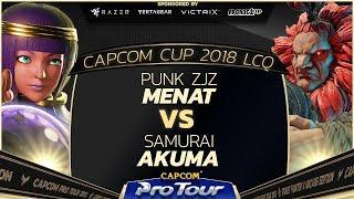 ZJZ (Menat) vs Samurai (Akuma) - Capcom Cup 2018 LCQ Top 8 - CPT2018