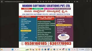 Talend ETL Tool |Beginners & Advanced | Real Time Class Room & Online Training | Venkat | 9538160185