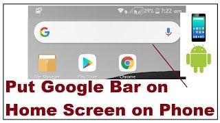 How to Put Google Bar on Home Screen