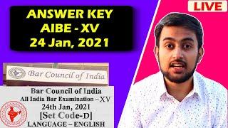 AIBE 15 2021 Answer Key | AIBE 15 Solved Paper | All India Bar Exam 2021 | AIBE 2021 Question Paper