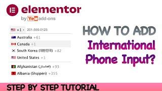 How To Add International Phone Mask Input Fields To Your Elementor Forms?