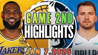 Los Angeles Lakers VS Dallas Mavericks Game 2nd Highlights Jan 07,2025 NBA Season 2024-25