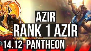 AZIR vs PANTHEON (TOP) | Rank 1 Azir, 2000+ games | EUNE Challenger | 14.12