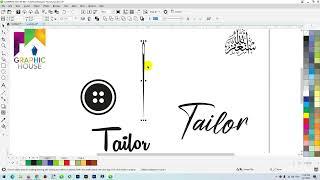 tailoring logo design in Coreldraw ||  #Graphic House | Coreldraw Tutorial